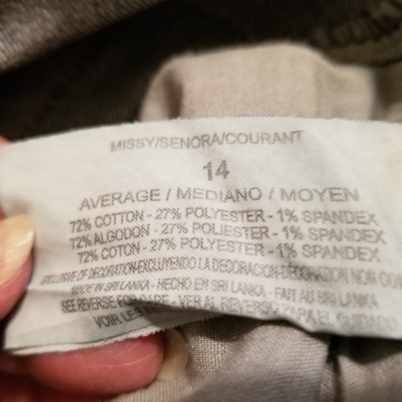 Gloria Vanderbilt Women's Amanda, Sz 14 Average Jeans, 38.5 X 30.5 5 Pocket - Picture 6 of 6